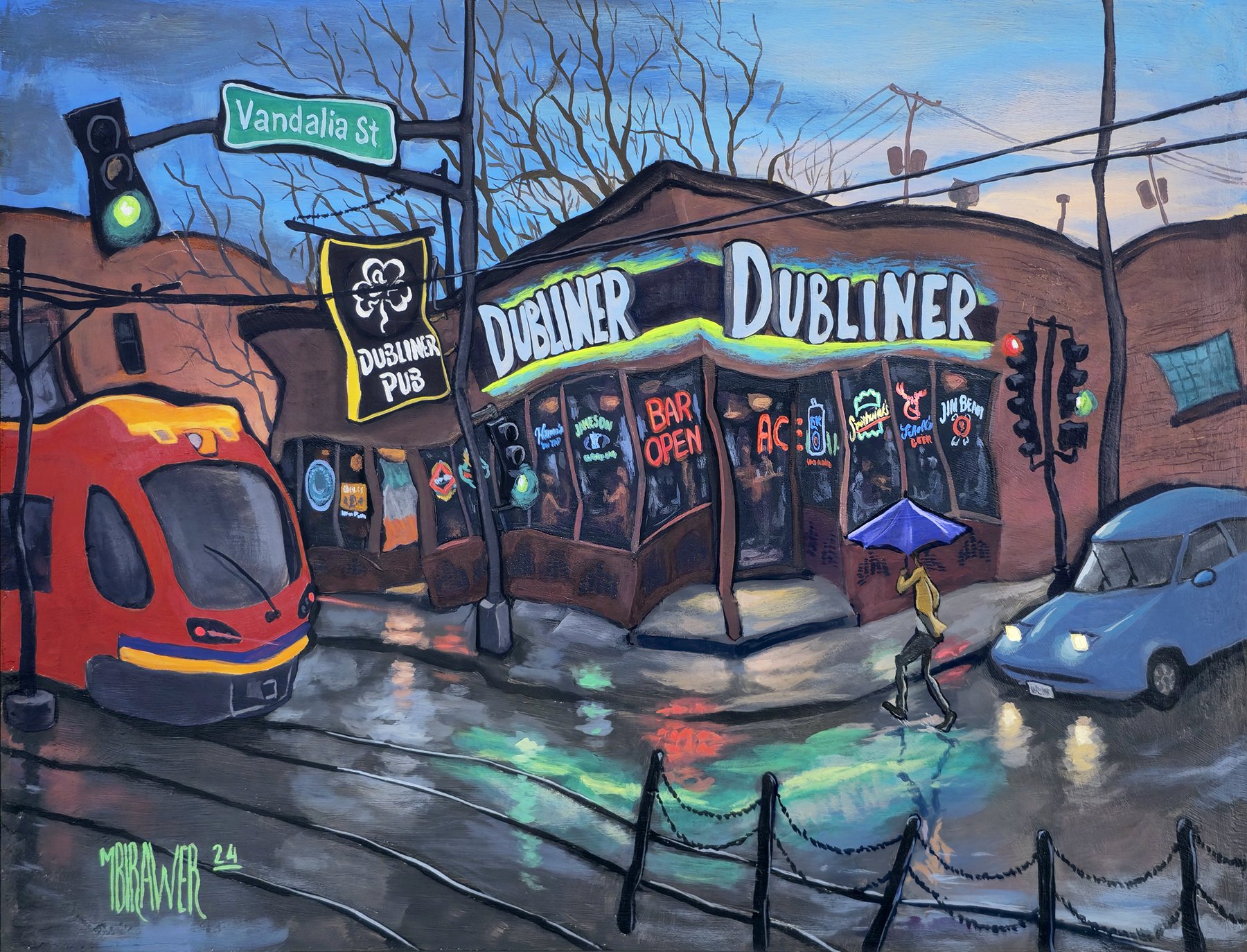 The Dubliner Pub Original Painting  AVAILABLE