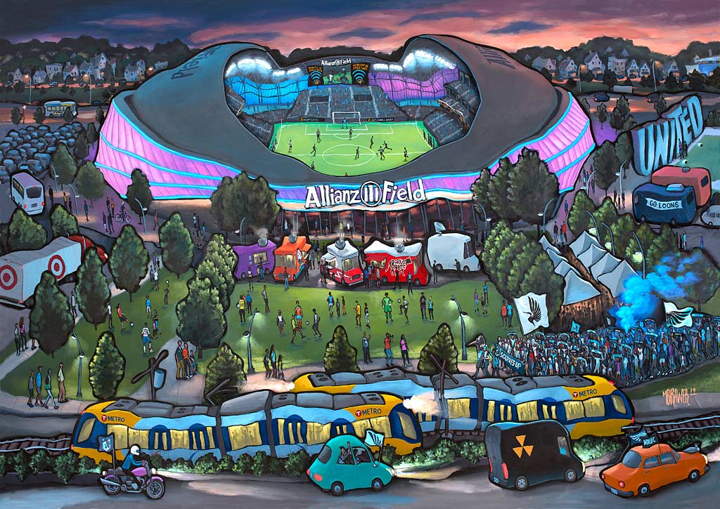 Allianz Field - Home of Minnesota United FC Original Painting