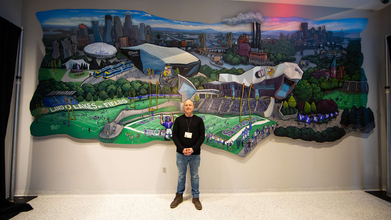 Michael Birawer's Minnesota Vikings Mural Revealed