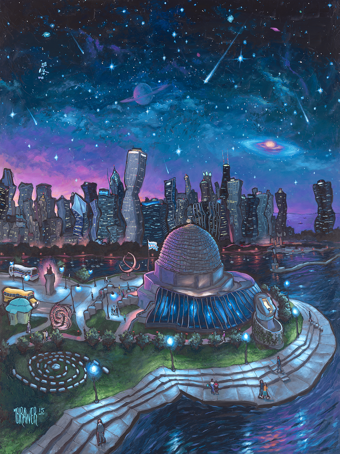 Adler Planetarium Original Painting