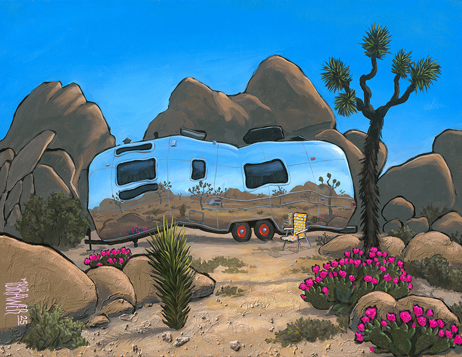 Airstream at Joshua Tree - Original Painting
