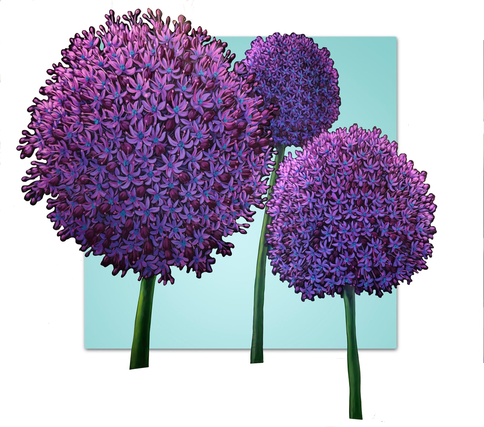Alliums - 3 Dimensional Original Painting