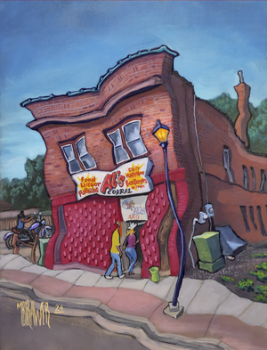 Al's Corral - St. Paul Original Painting  AVAILABLE