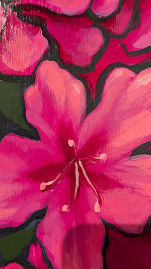 Azaleas In Magenta Original Painting   AVAILABLE