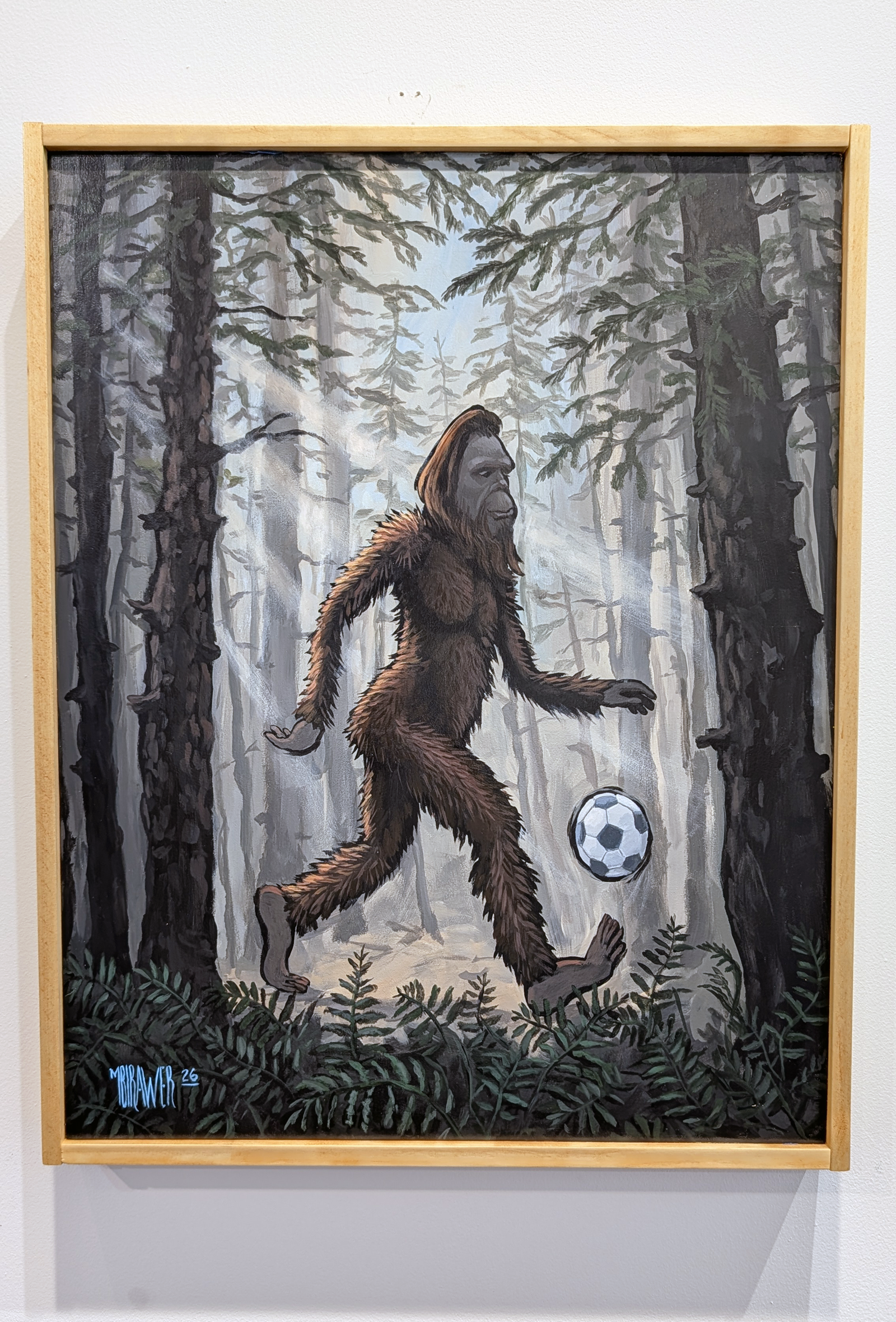Big Foot on Nature's Pitch - Original Painting   AVAILABLE