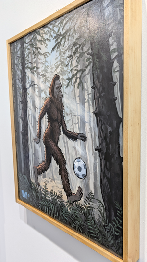 Big Foot on Nature's Pitch - Original Painting   AVAILABLE