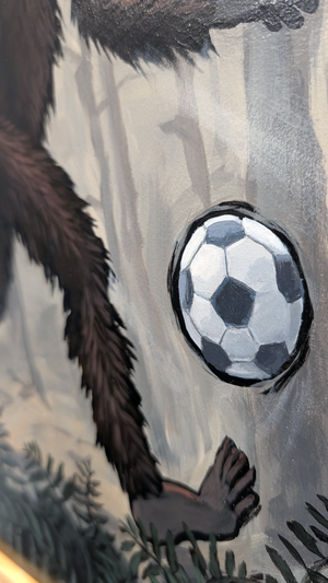 Big Foot on Nature's Pitch - Original Painting   AVAILABLE