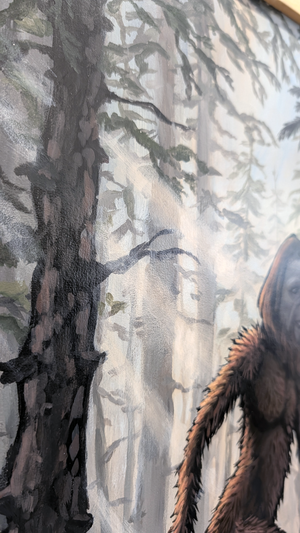 Big Foot on Nature's Pitch - Original Painting   AVAILABLE