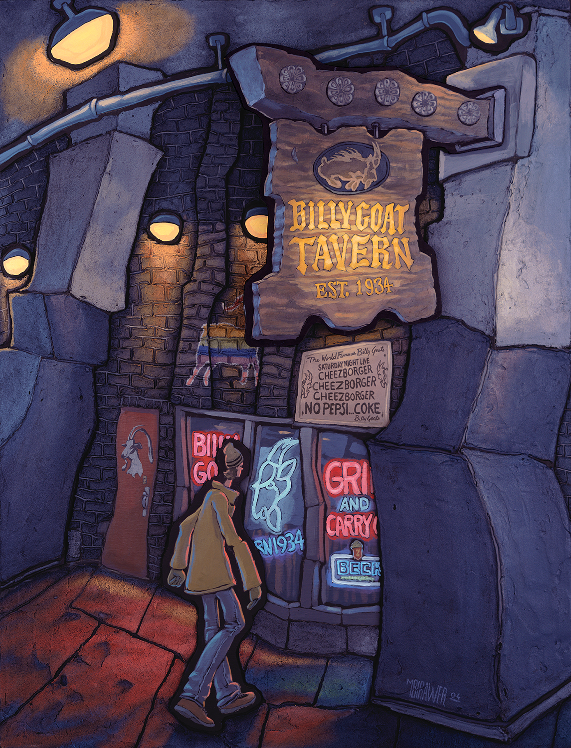 Billy Goat Tavern Original Painting