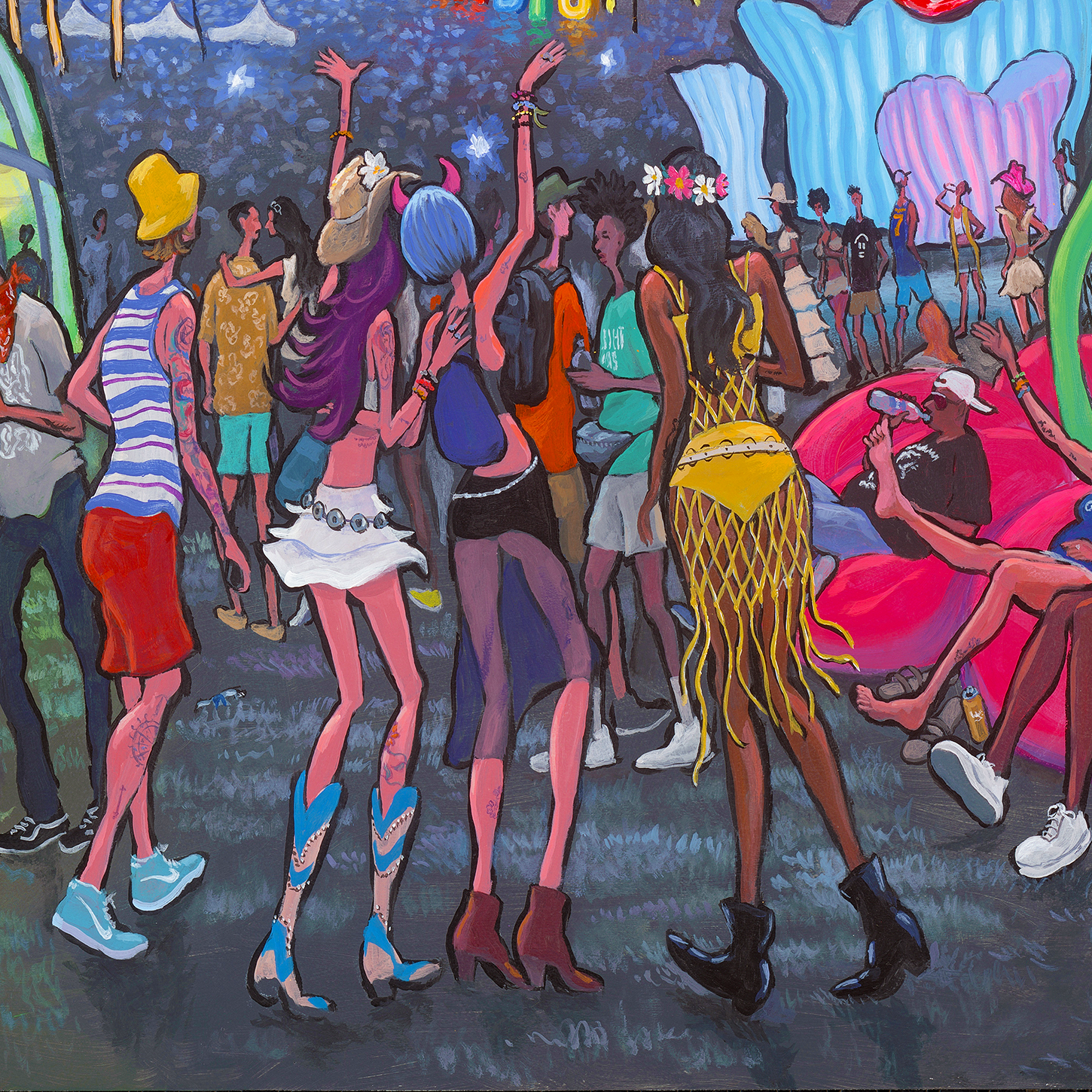 Coachella Music Festival - Original Painting - Michael Birawer
