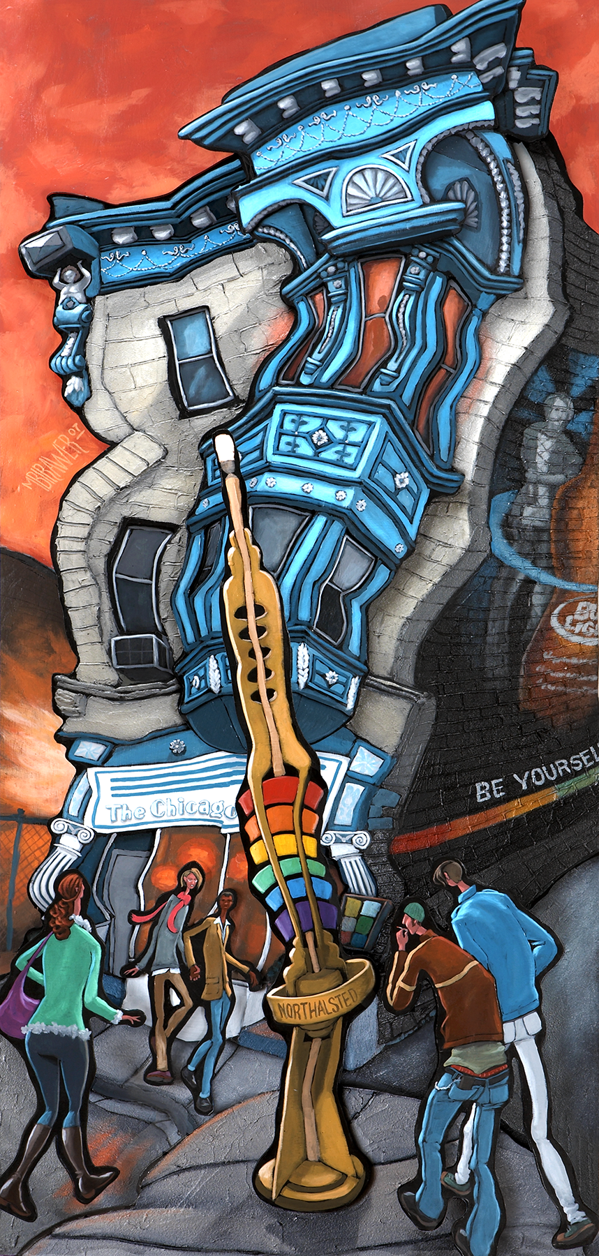 Chicago Diner Original Painting