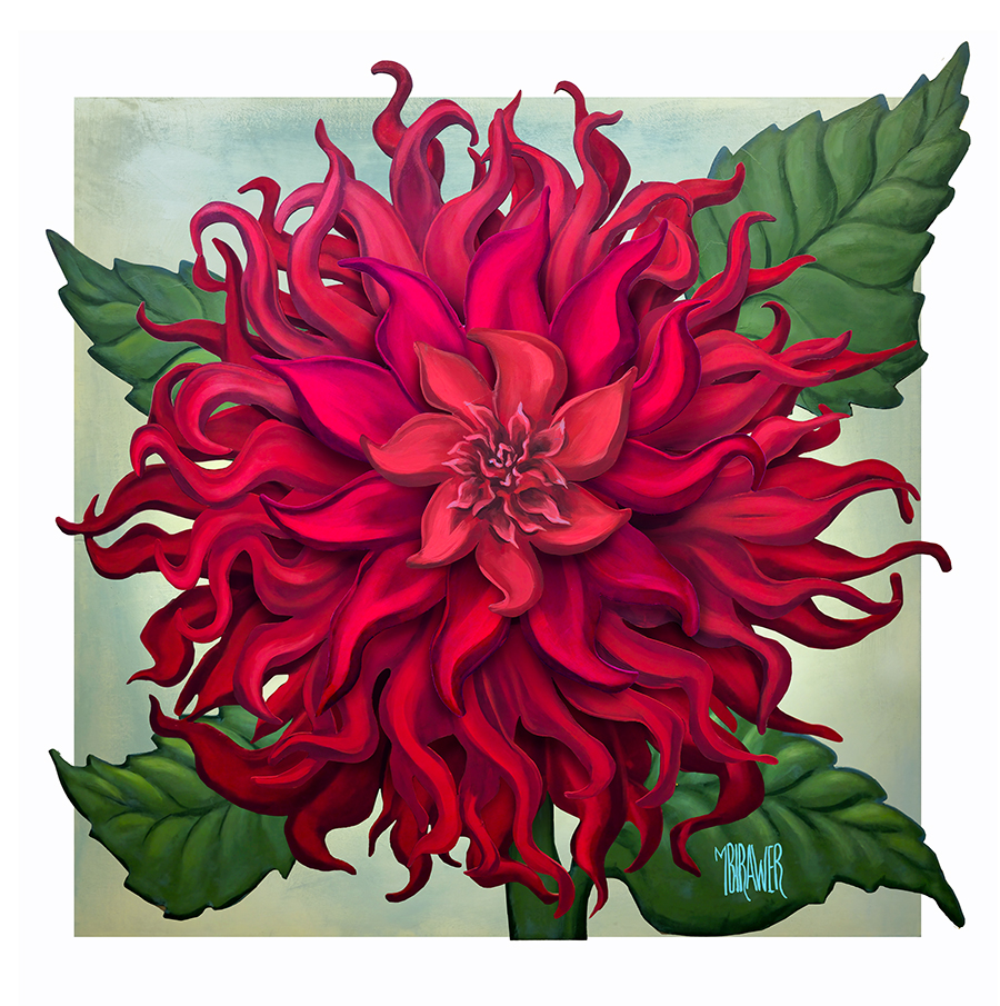 Dahlia - 3 Dimensional Original Painting