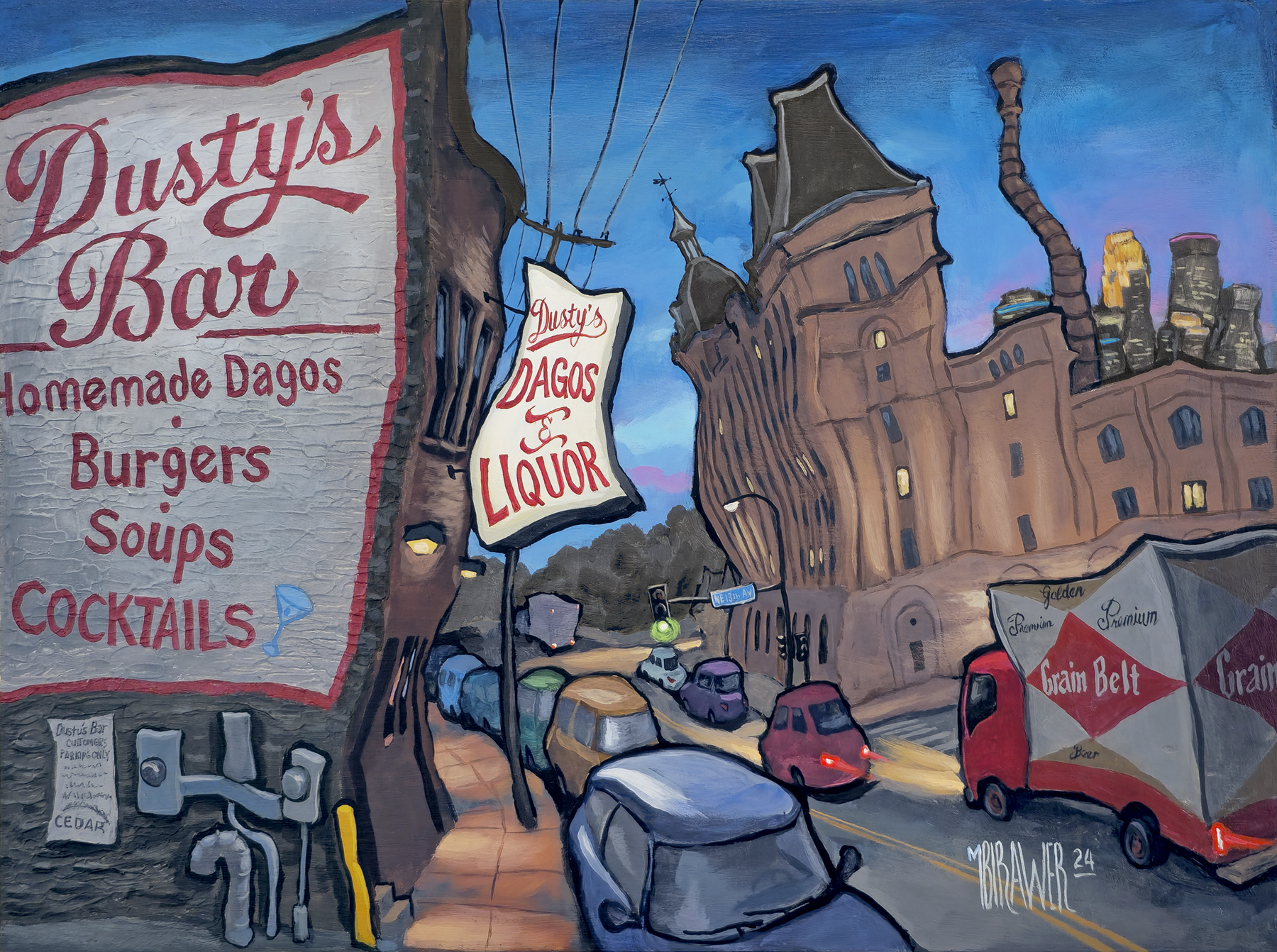 Dusty's Bar - St. Paul Original Painting      AVAILABLE