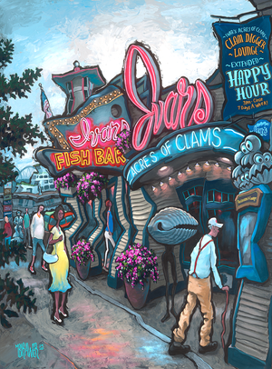 Ivar's Pier 54 Original Painting