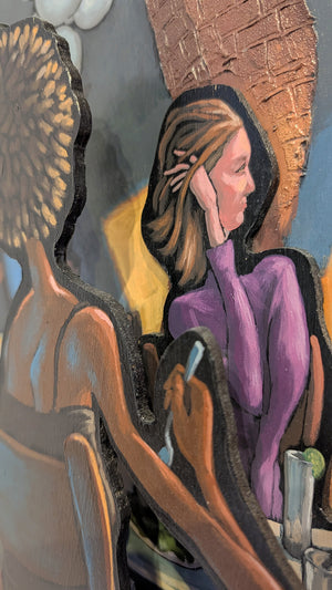 Late Afternoon Lunch Cutout Painting