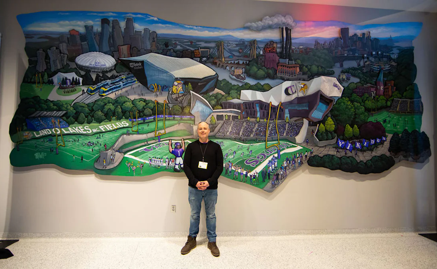 Our Home - Past & Present - Mural at Minnesota Vikings TCOPC