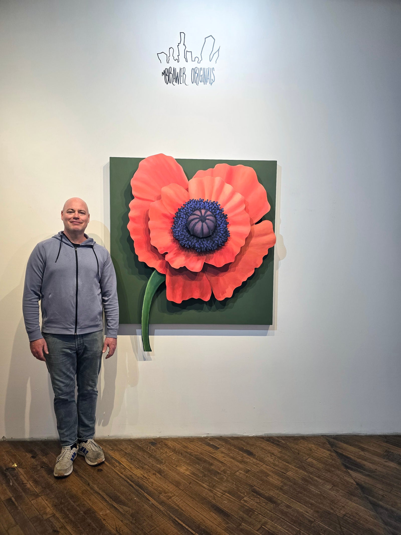 Poppy - 3 Dimensional Original Painting    AVAILABLE