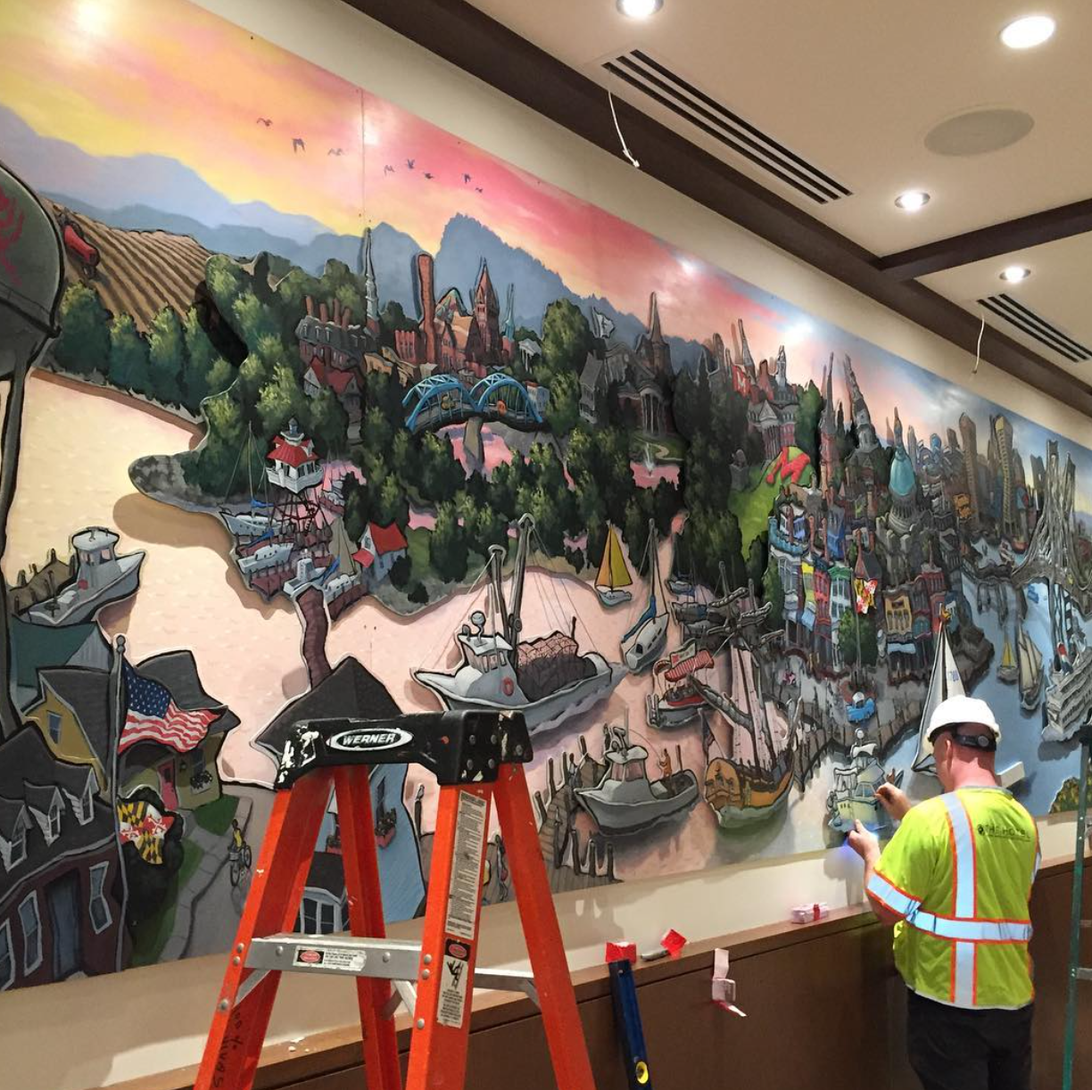 Maryland - Mural at the Hotel at the University of Maryland