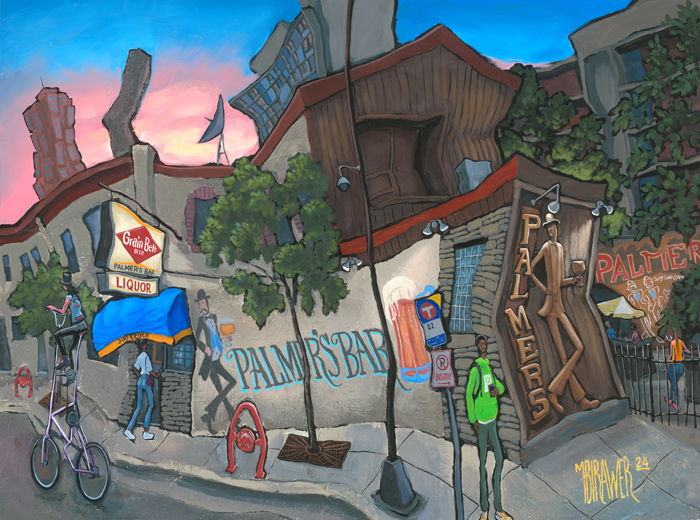 Palmer's Bar - Minneapolis Original Painting - Michael Birawer
