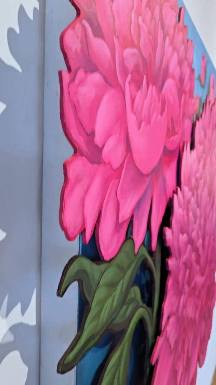 Peonies - 3 Dimensional Original Painting   AVAILABLE