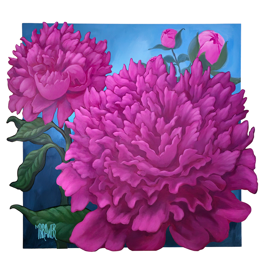 Peonies - 3 Dimensional Original Painting   AVAILABLE