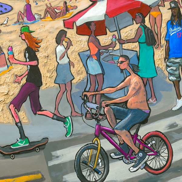Santa Monica Beach - Original Painting - Michael Birawer