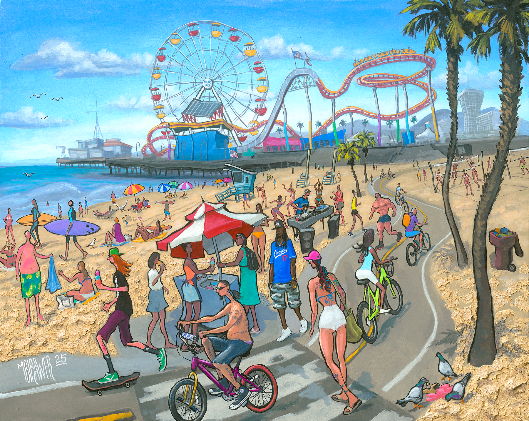 モーガンマッセン☆アクリルアート☆Summer beach☆ モーガンマッセン☆アクリルアート☆Summer beach☆ WTW×MORGAN MAASEN