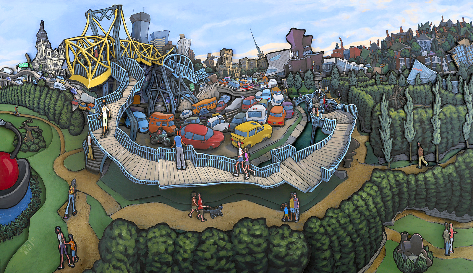 View From The Sculpture Garden Original AVAILABLE