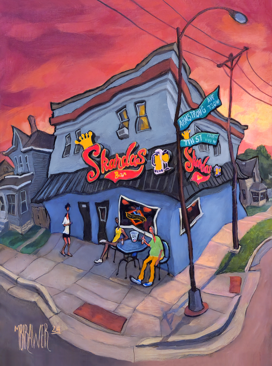 Skarda's Bar - St. Paul Original Painting   AVAILABLE