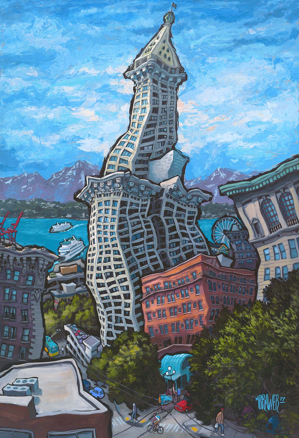 Smith Tower Original Painting