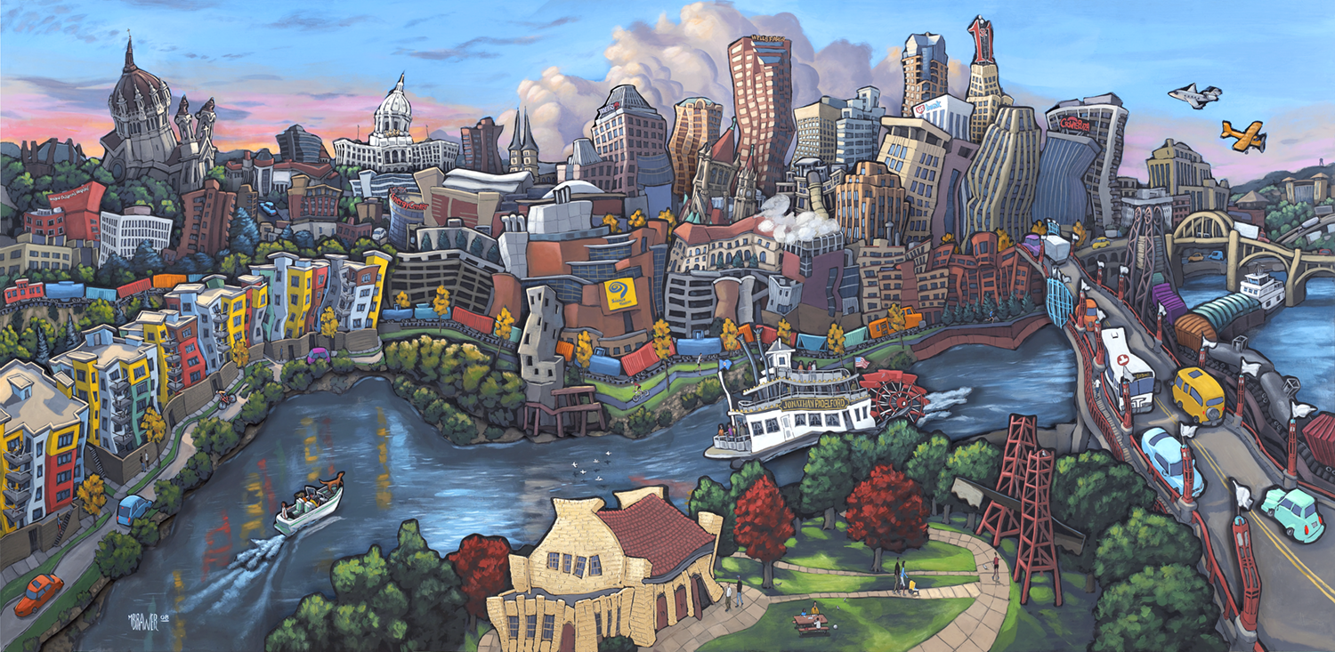 Downtown Saint Paul Original Painting