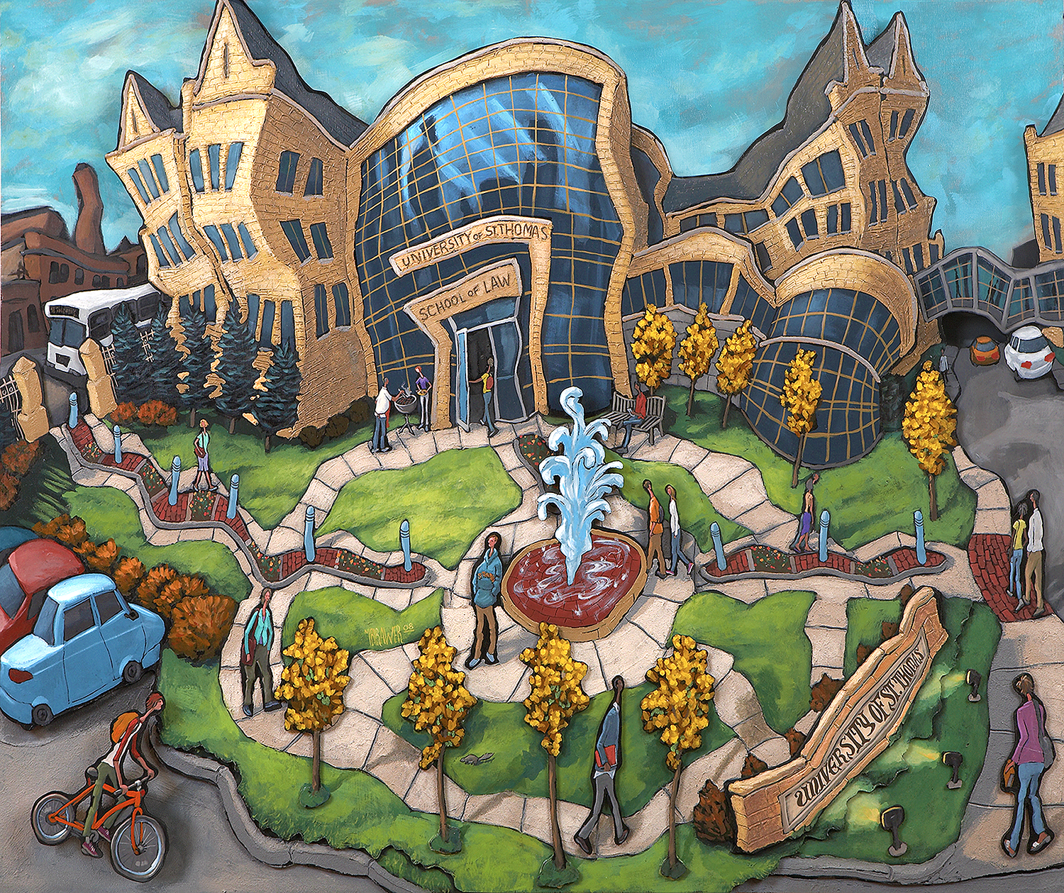 University of St. Thomas Law Original Painting