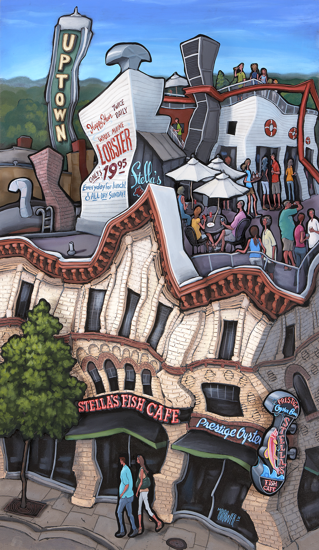 Stella's Fish Cafe Original Painting