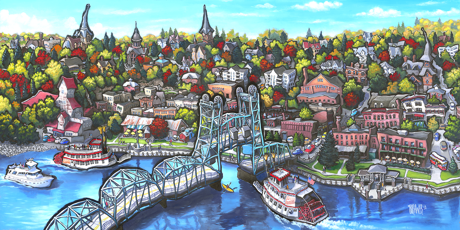 Downtown Stillwater Original Painting