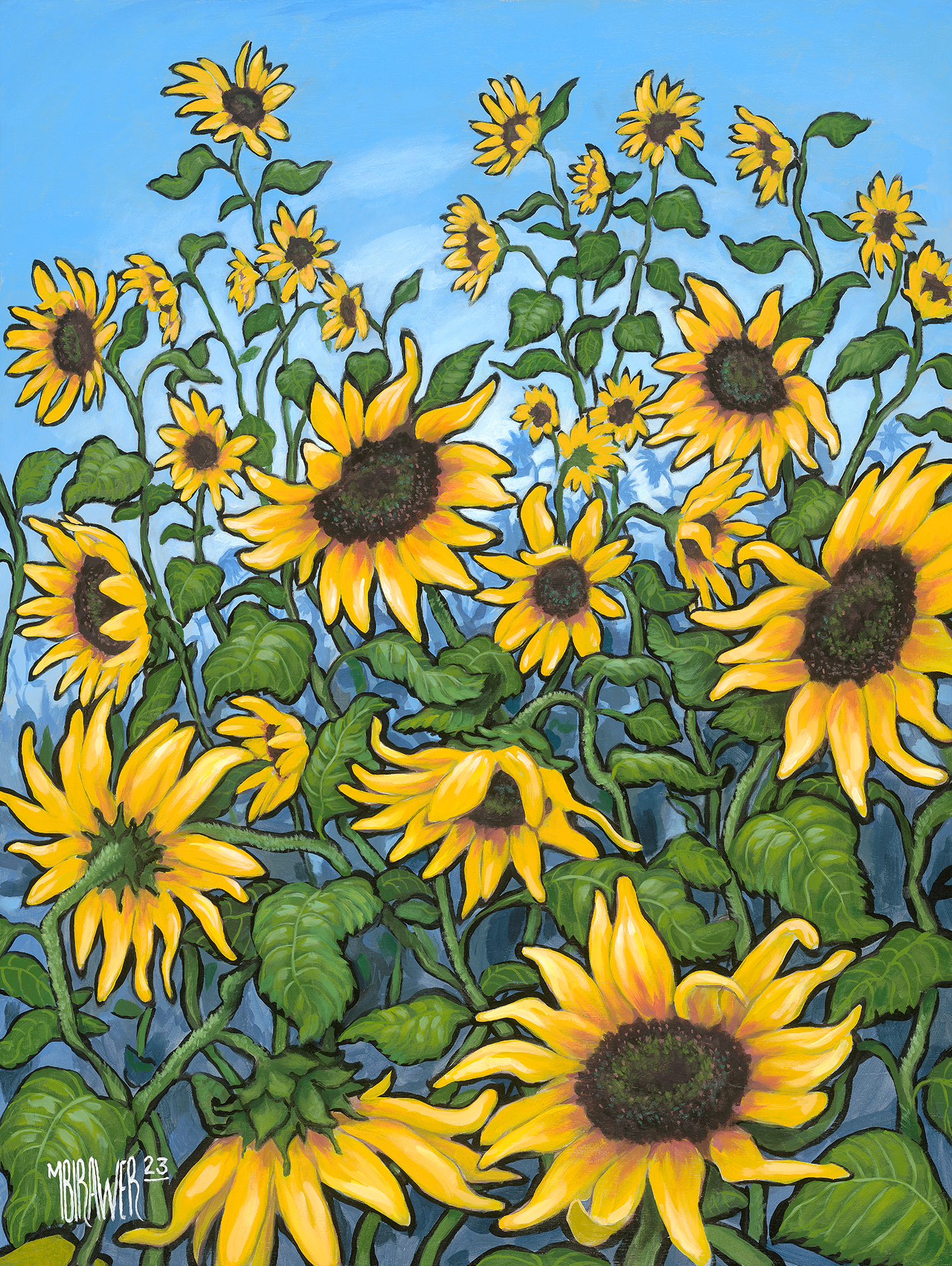 Field of Sunflowers Original Painting    AVAILABLE