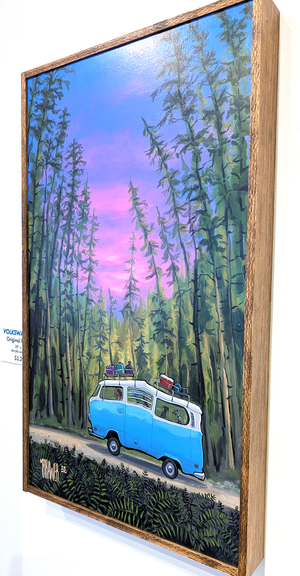 VW T2 In Olympic National Forest - Original Painting  AVAILABLE