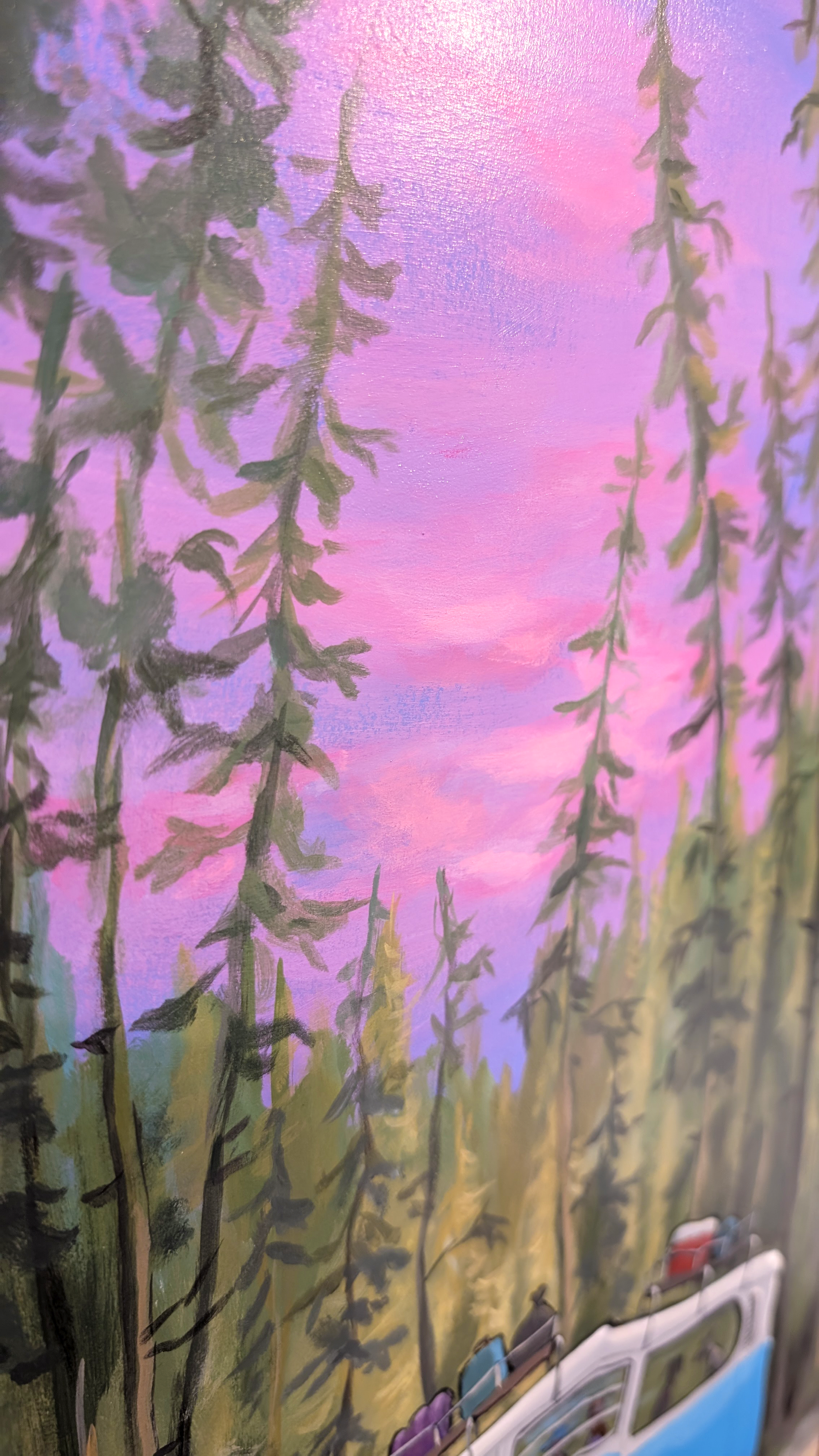VW T2 In Olympic National Forest - Original Painting  AVAILABLE