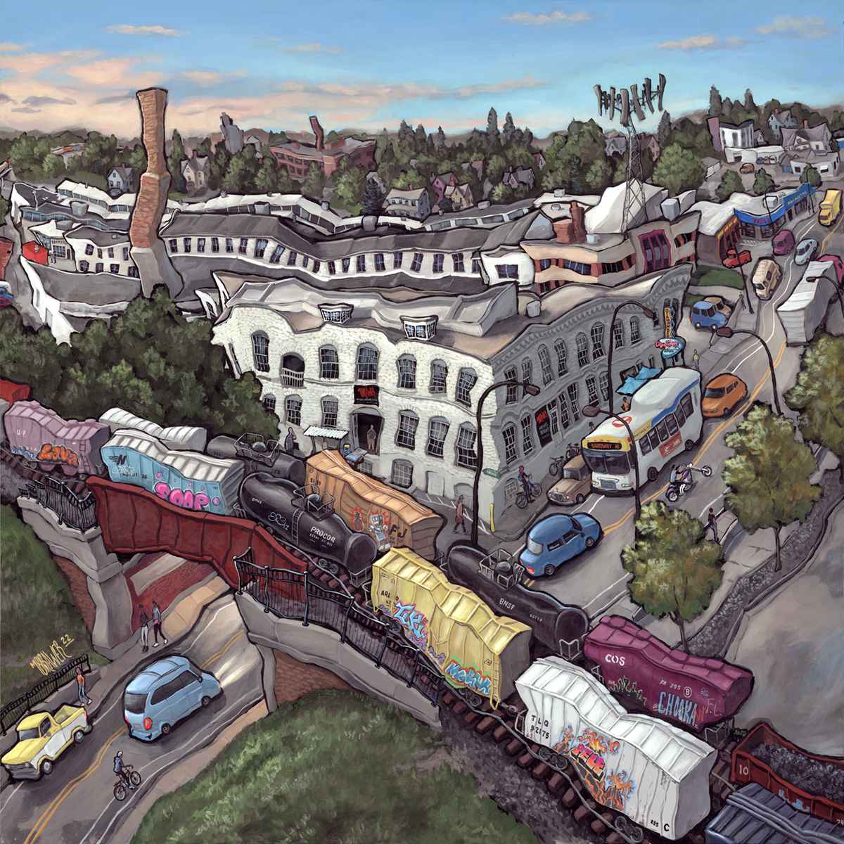 The Historic Thorp Building - Minneapolis Original Painting