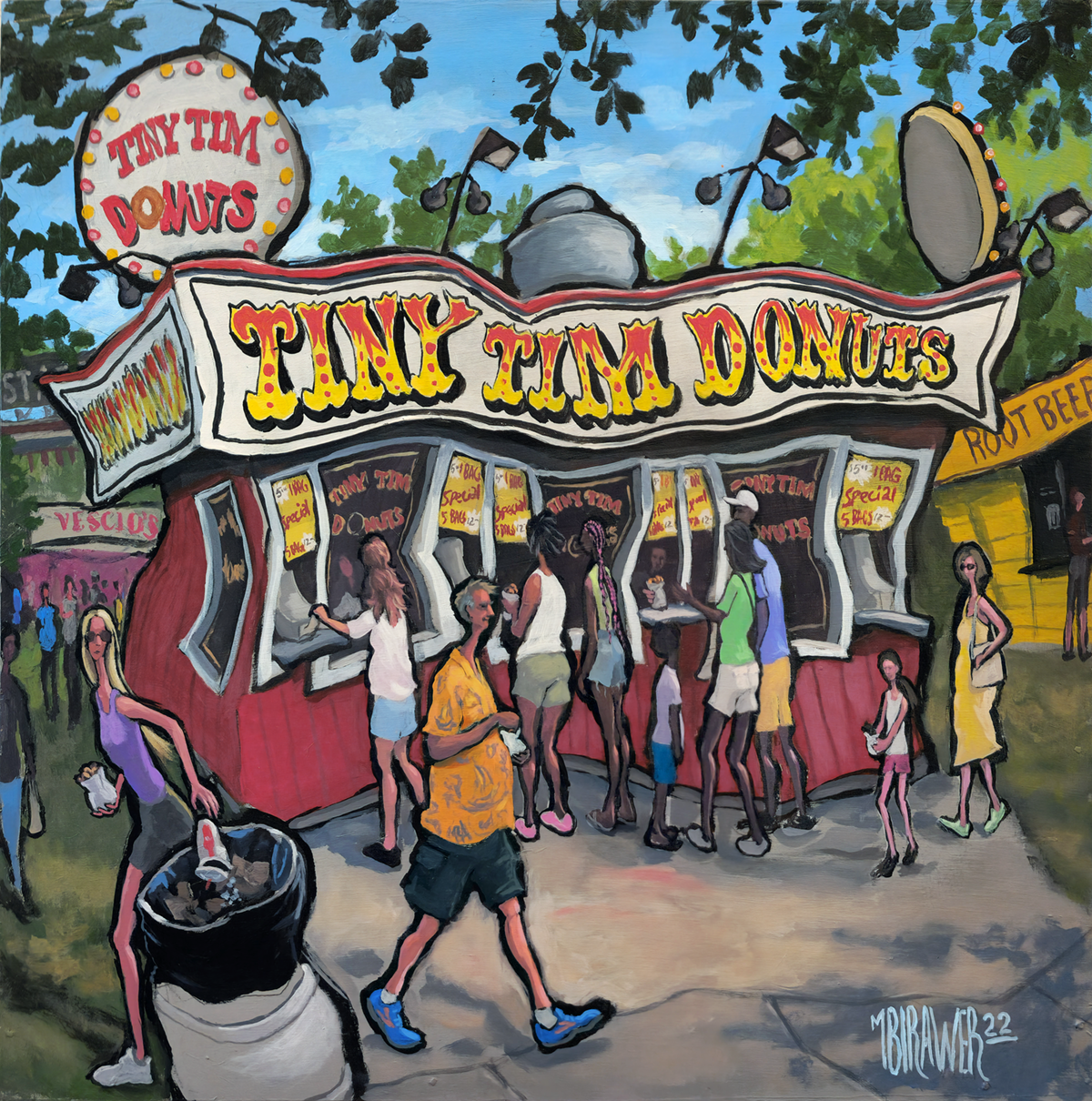 Tiny Tim Donuts Original Painting