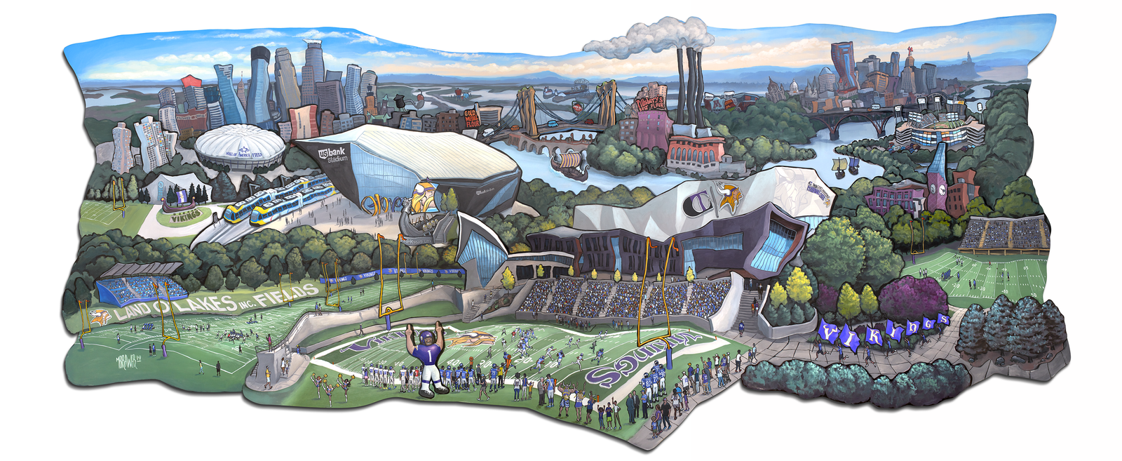 Our Home - Past & Present - Mural at Minnesota Vikings TCOPC