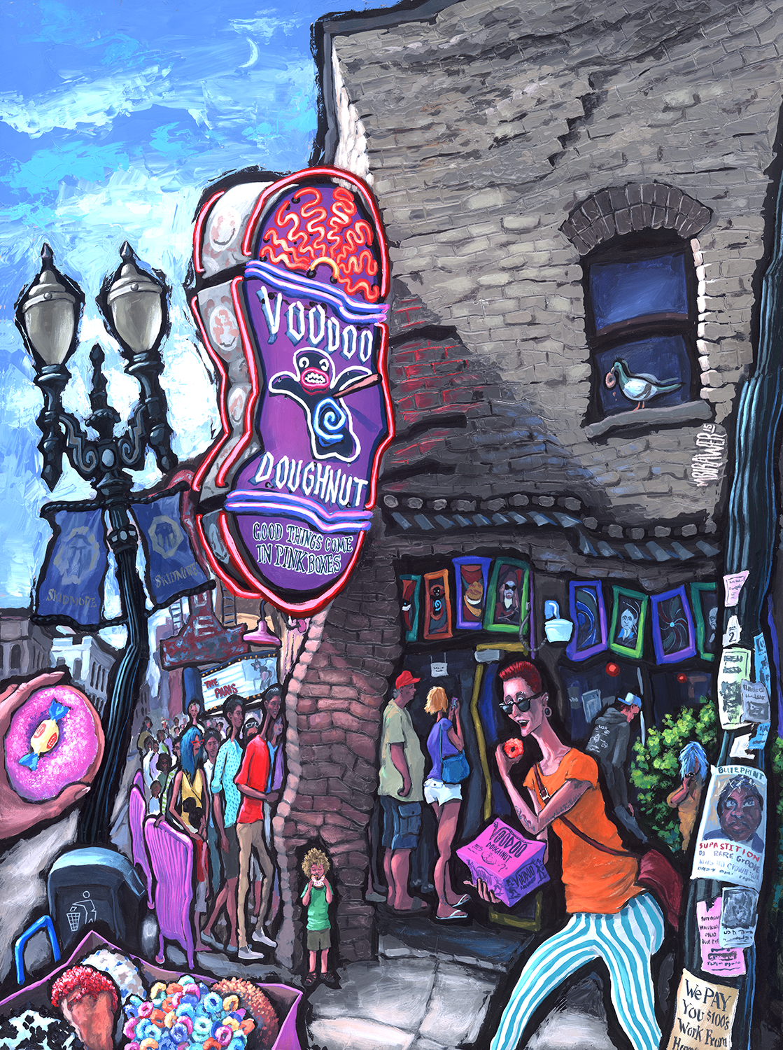 Voodoo Doughnut Original Painting