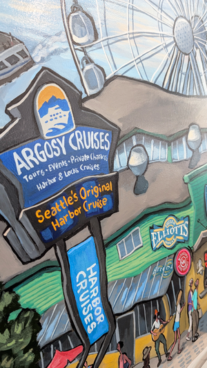 Seattle Waterfront - Original Painting  AVAILABLE
