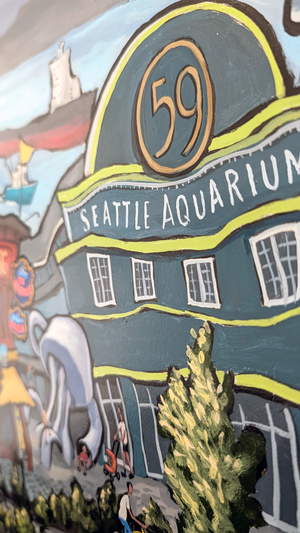 Seattle Waterfront - Original Painting  AVAILABLE