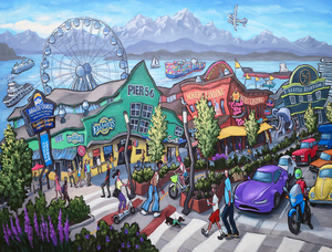Seattle Waterfront - Original Painting  AVAILABLE