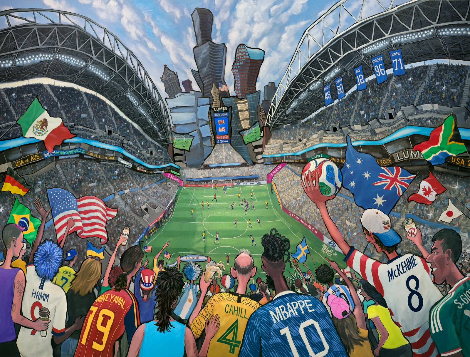World Cup - Seattle Original Painting   AVAILABLE