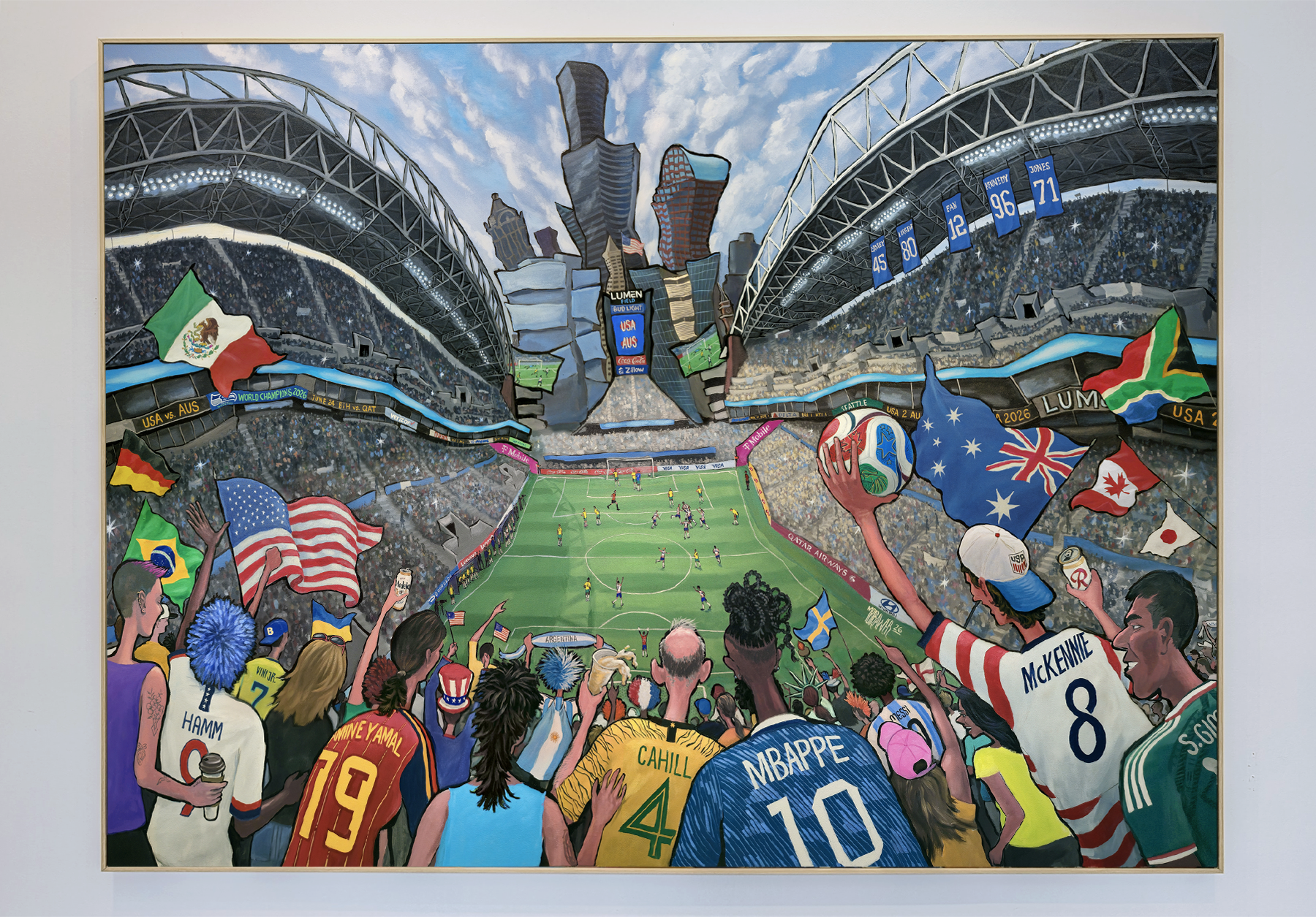 cinema staff 「Seattle meets realism」 World Cup - Seattle Original Painting AVAILABLE - Michael Birawer