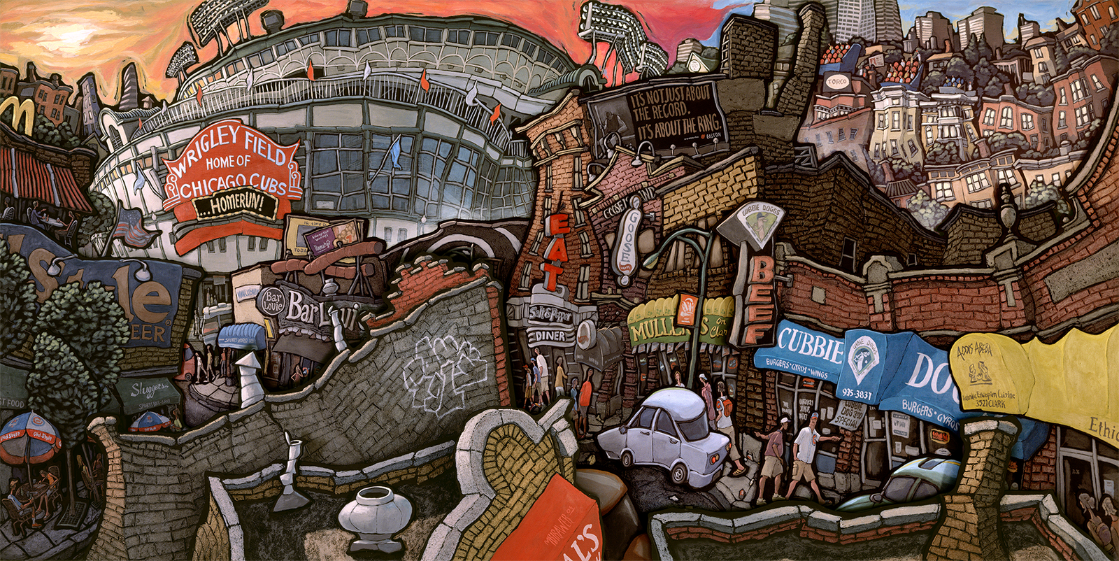 Wrigleyville Original Painting