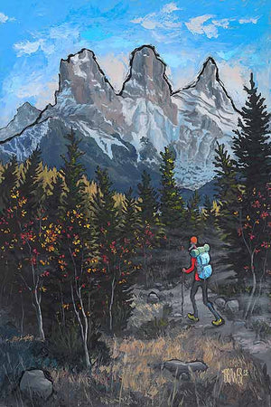 Three Sisters Canmore Original Painting