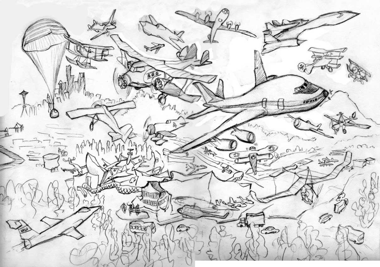 Museum of Flight original sketch