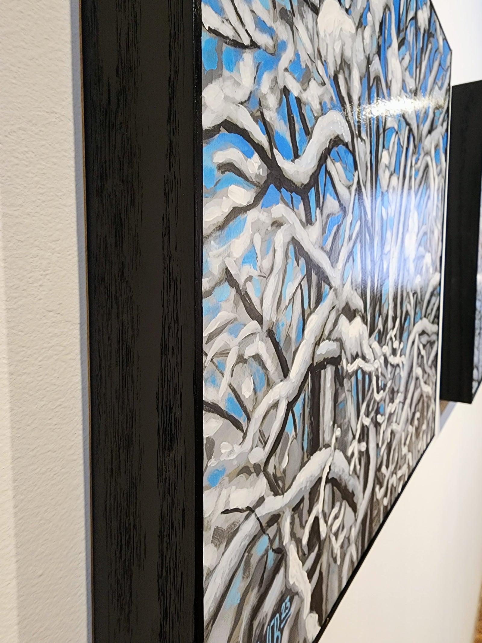 Snowy Tree Abstract Original Painting